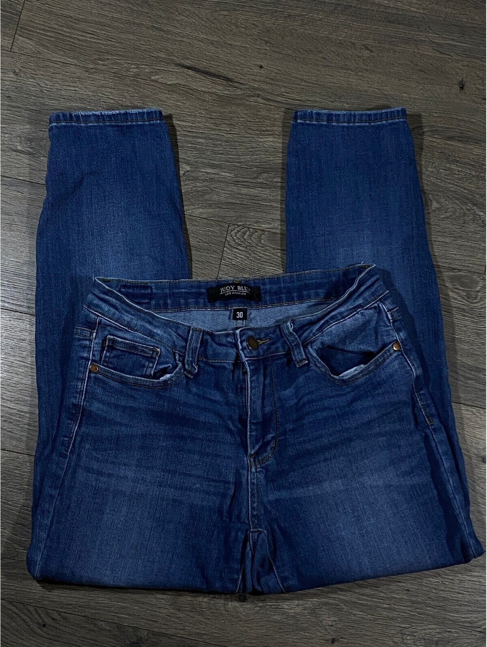 Judy Blue Womens Size 30 Skinny Jeans Dark Wash Stretch Denim Mid Rise